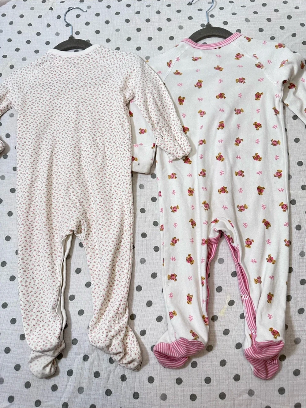 Ralph Lauren baby girls Pink & Cream Teddy- Set of 2